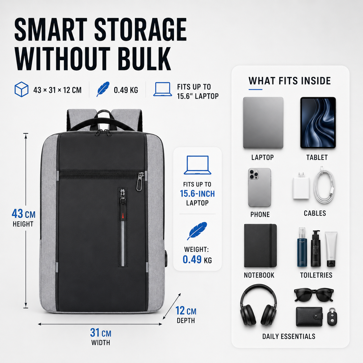 Thrives Outdoor | Waterproof Business Backpack 5