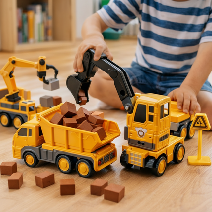 Toy Building Blocks Magnetic Vehicle Set Creative Kids Play 4