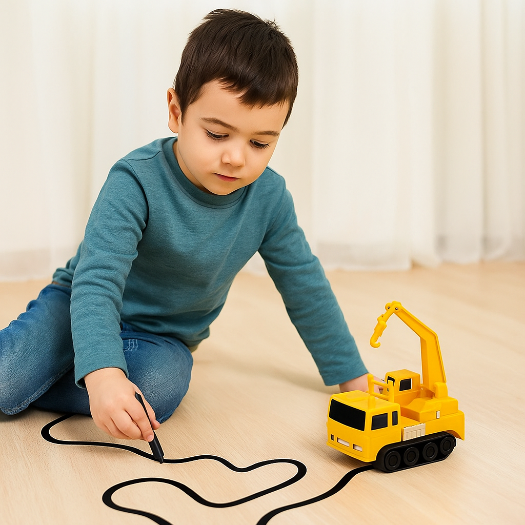 Toy Car Inductive Line Following Drawing Playset 0