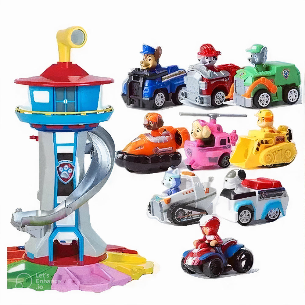 Toy Car Playset Kids Slide Tower Activity Set 4