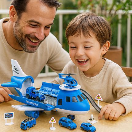 Toy Playset Airplane Vehicle Transport Kids Action Set 1