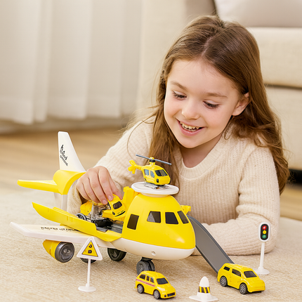Toy Playset Airplane Vehicle Transport Kids Action Set 2
