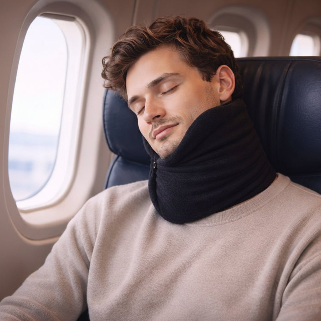 Travel Pillow Wrap Style Compact Neck Support Upright Rest 1