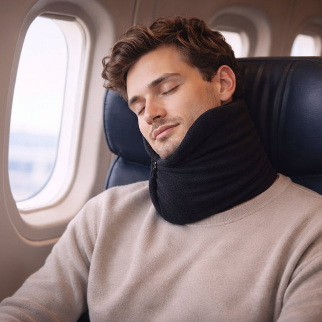 Travel Pillow Wrap Style Compact Neck Support Upright Rest 1