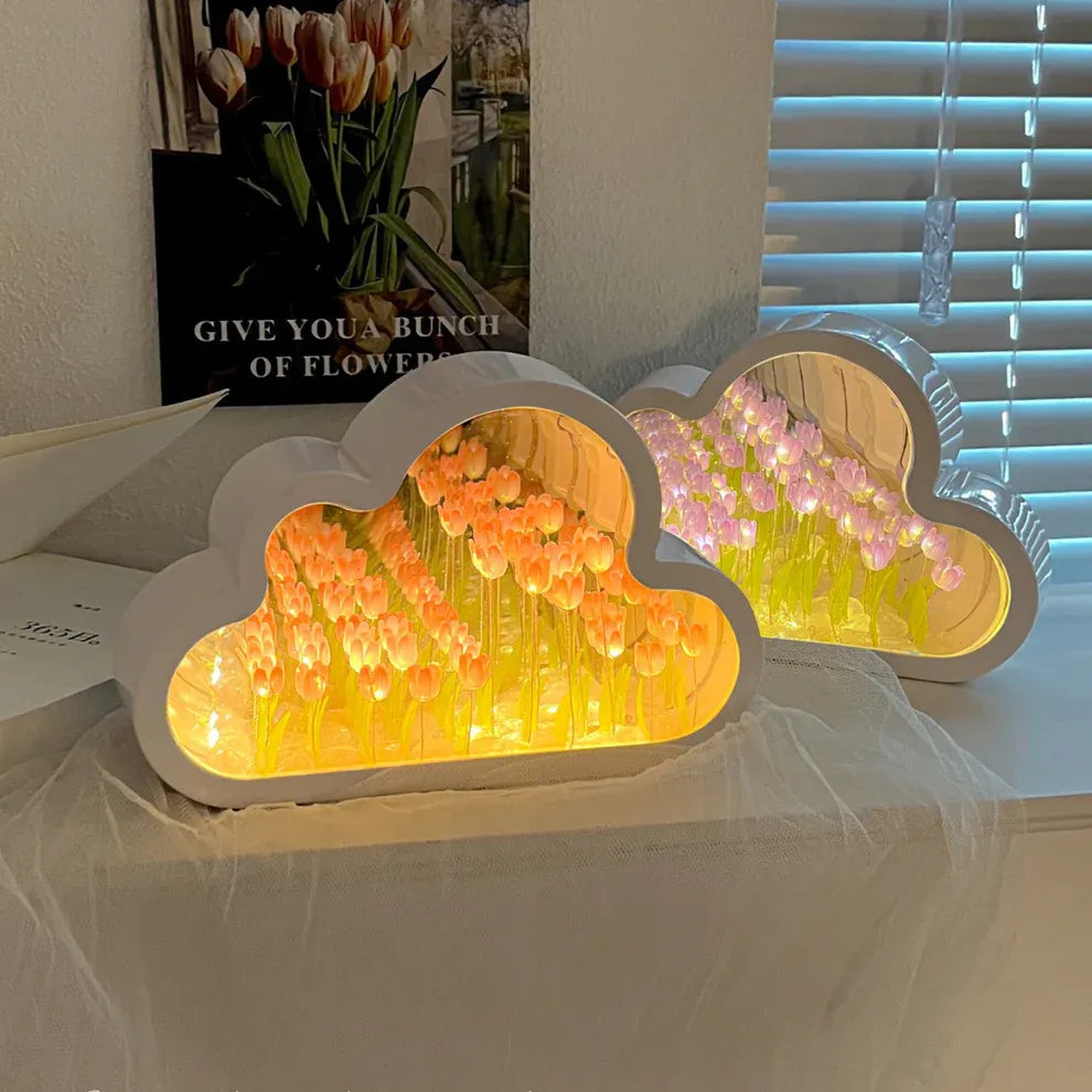 Tulip Flower Night Lamp – Compact Bedside Light with a Soft Warm Glow