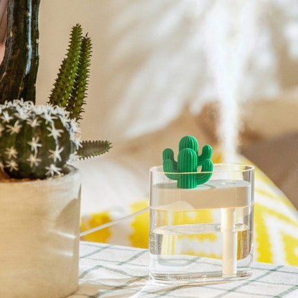 Cactus Aroma Diffuser – Ultrasonic Mist, LED Lighting & 160 ml Tank for Home Use
