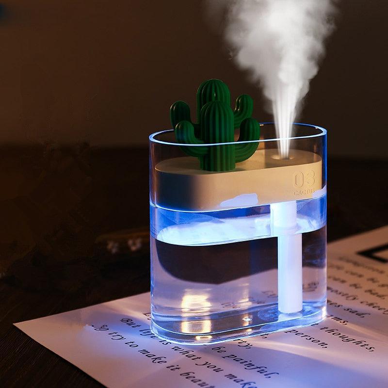 Diffuseur d’Arôme Cactus – Brume Ultrasonique, Éclairage LED & Réservoir de 160 ml pour Usage Domestique