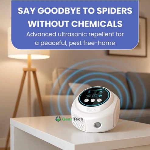 Ultrasonic Plug-In Spider Repeller for Home Use, Chemical-Free, Safe for Pets and Children 2