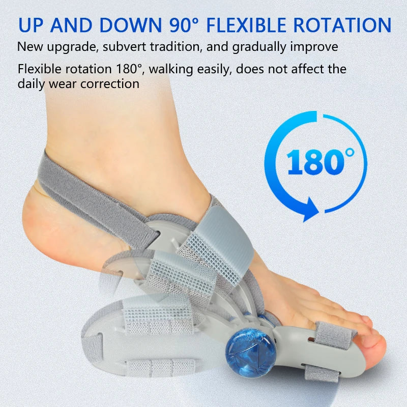 Unisex-Bunion-Schiene zur schmerzfreien Zehenkorrektur, verstellbar, grau 2