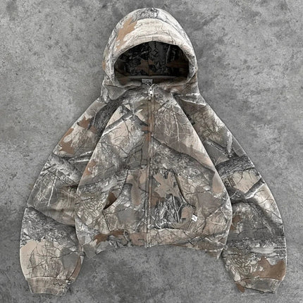 Unisex Terrain Camo Hoodie - Soft Cotton Blend, Kangaroo Pocket, Ribbed Cuffs 0