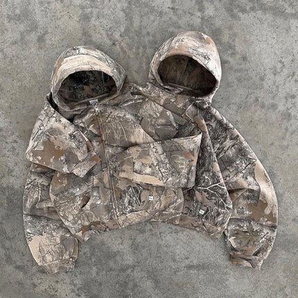 Unisex Terrain Camo Hoodie - Soft Cotton Blend, Kangaroo Pocket, Ribbed Cuffs 2