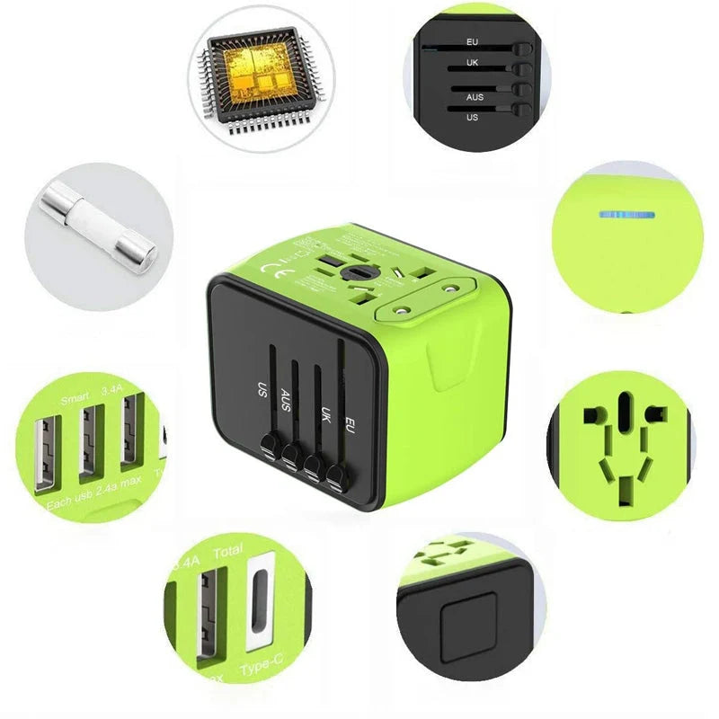 Universal Travel Adapter with Voltage Converter 7