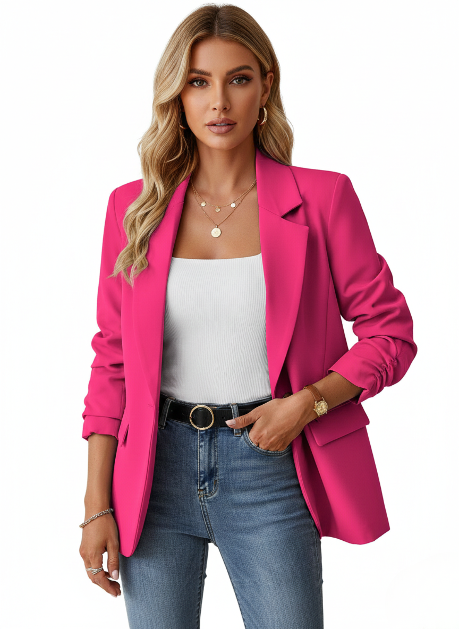 Women’s Chic Blazer Jacket | Single-Button Lapel Work to Weekend Style