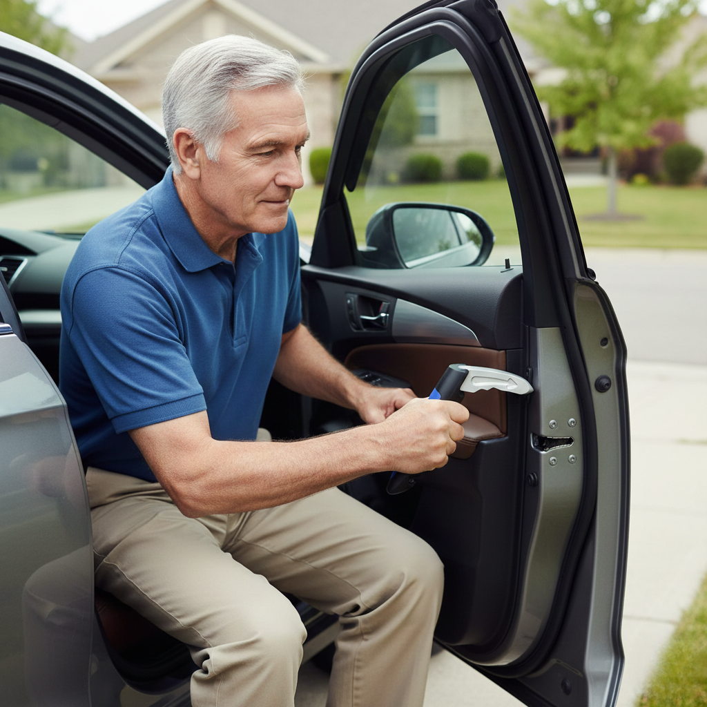 Car Assist Handle Bar | 3-in-1 Vehicle Support Tool with Window Breaker