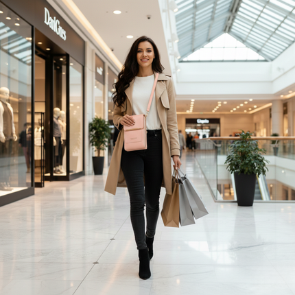 Anti-Theft Crossbody Phone Bag - RFID Blocking + Touchscreen Pocket