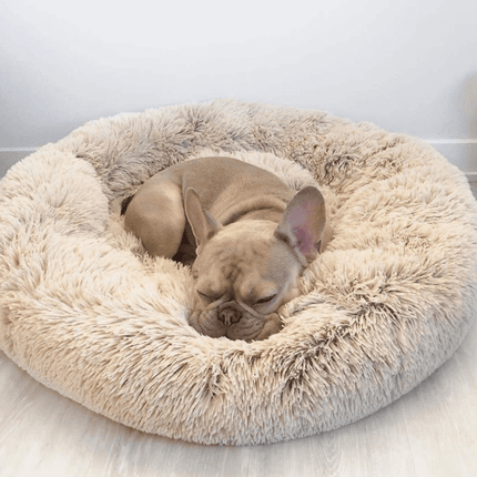 Dog Cushion Bed – Soft Plush Design with Non-Slip Bottom & Washable Cover
