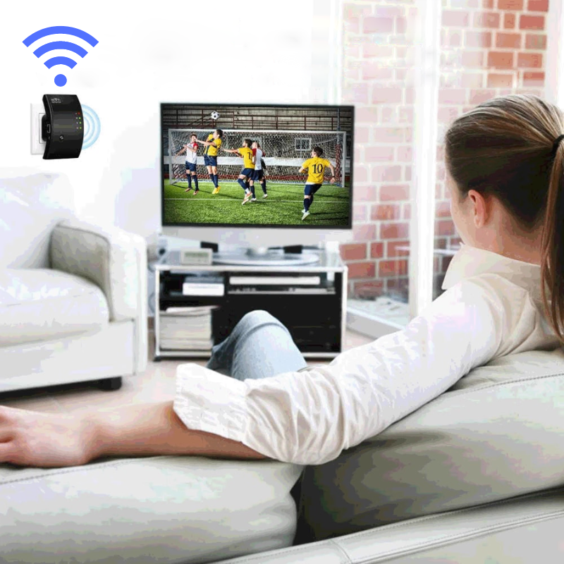 WiFi Range Extender – Compact Plug-In Signal Booster with 300 Mbps Speed & 2.4 GHz Coverage Expansion