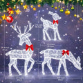 Lighted reindeer family
