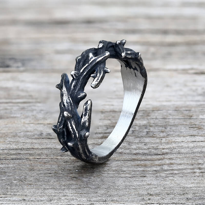 Vintage Jesus Crown of Thorns Stainless Steel Ring 3