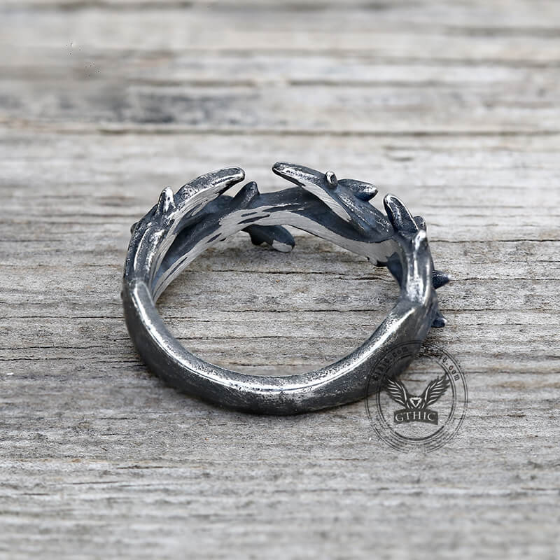 Vintage Jesus Crown of Thorns Stainless Steel Ring 6