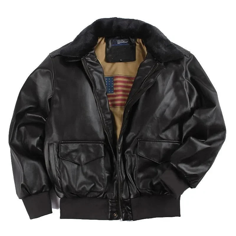 Vintage Leather Motorcycle Jacket for Winter - Maxim 1