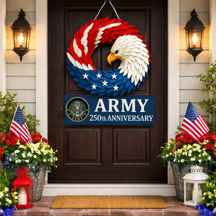 Wall Art Veterans Eagle Wreath Boxwood Memorial Wall Display 3