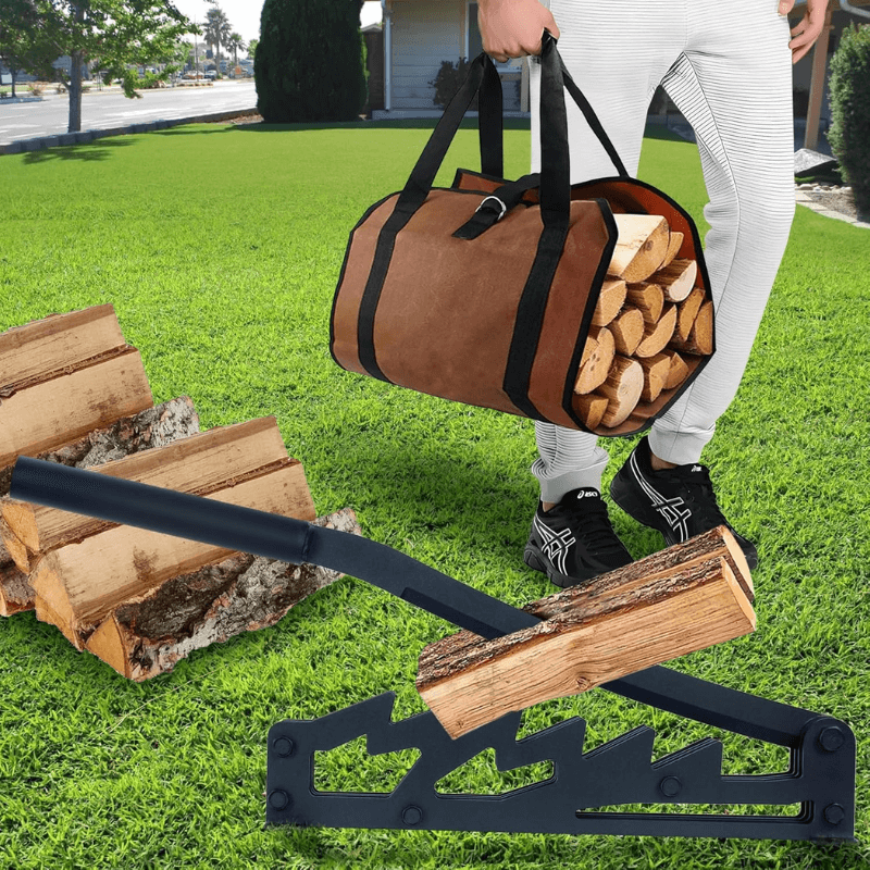 Wall Mounted Firewood Kindling Splitter 9