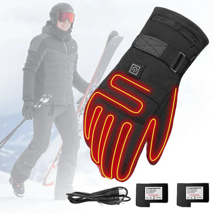 HeatGuard Waterproof Heated Gloves with Fast Warming, Touchscreen Control and Outdoor Comfort