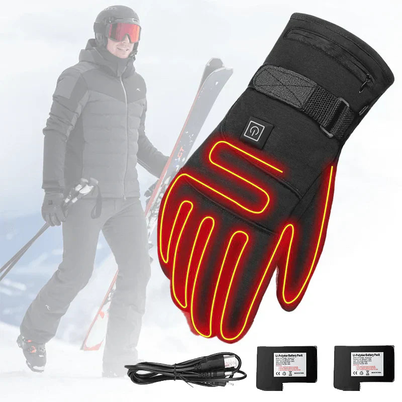 Gants chauffants imperméables HeatGuard avec chauffage rapide, contrôle tactile et confort extérieur