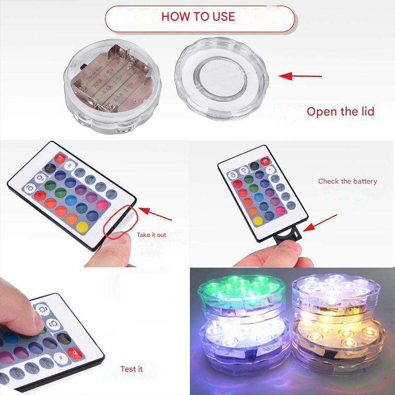 Waterproof LED Underwater Lamp with Remote - GlowRipple 6