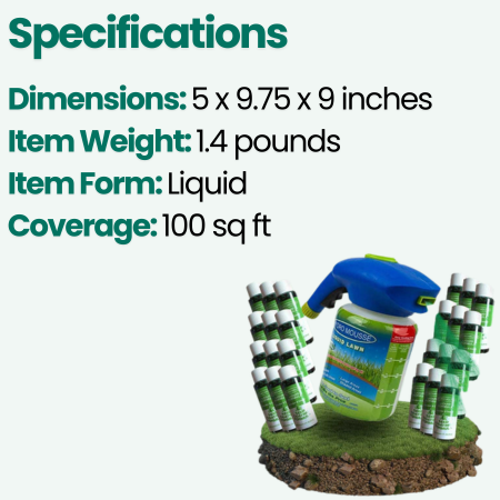 Wearclo | Hydro Mousse Lawn Repair Spray | Fix Bare Spots & Heavy Use Areas 1