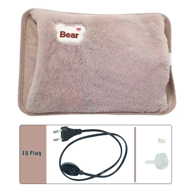 Wiederverwendbare elektrische Wärmflasche aus Plüsch, 27x17 cm, für Komfort und Schmerztherapie 7