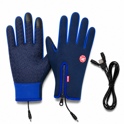 Winter Heated Gloves Electric Outdoor Touchscreen Grid Design 9