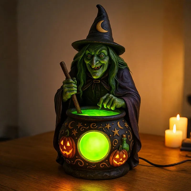 WitchGlow Ketel Lamp | Betoverende ketel met magische groene neonverlichting 0