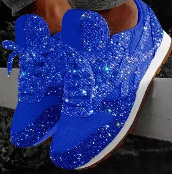 Women's Glitter Sneakers with Cushioned Support and Durable Rubber Sole 4