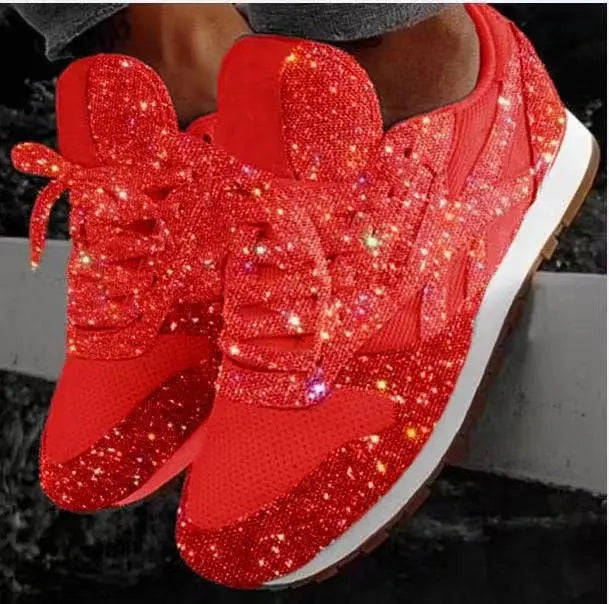 Women's Glitter Sneakers with Cushioned Support and Durable Rubber Sole 5