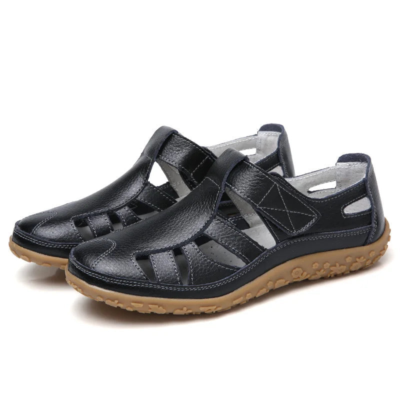 Women's Orthopedic Sandals with Cushioned Support and Cut-Out Design 6