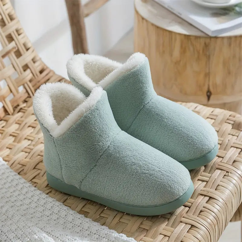 Women's Sherpa Lined Ankle Boot Slippers with Soft Plush Comfort and Durable Sole 4