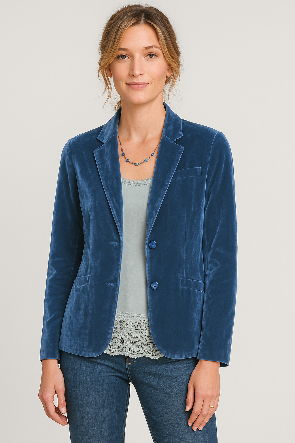 Women's Slim Fit Jacket with Tailored Cut and Classic Lapels for Elegant Wear 4