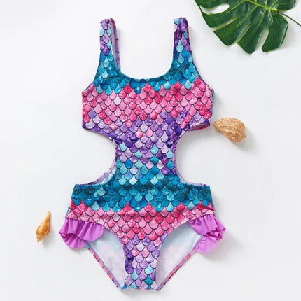 Women's Swimsuit Bikini Set Kids Swimwear Ruffle | Floral 2