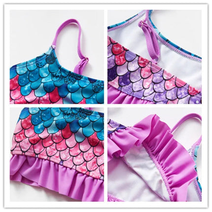 Women's Swimsuit Bikini Set Kids Swimwear Ruffle | Floral 4