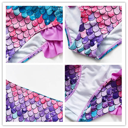 Women's Swimsuit Bikini Set Kids Swimwear Ruffle | Floral 5