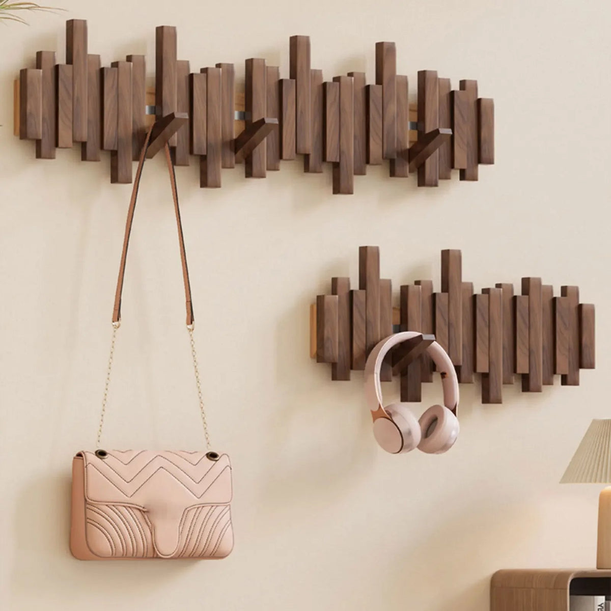 WoodFlex - Stijlvolle houten kledingkast met flexibele magnetische haken 1