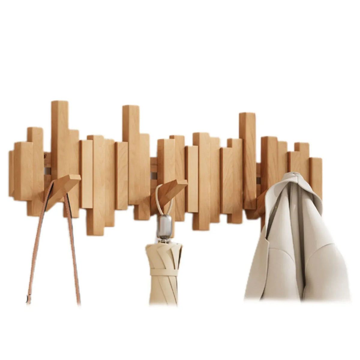 WoodFlex - Stijlvolle houten kledingkast met flexibele magnetische haken 10