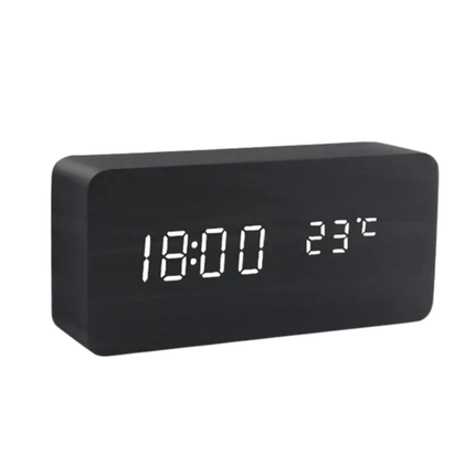 WoodSense | LED-Holzuhr mit Sprachsteuerung & Anpassbarer Helligkeit | Stilvolles Design für Komfort 13