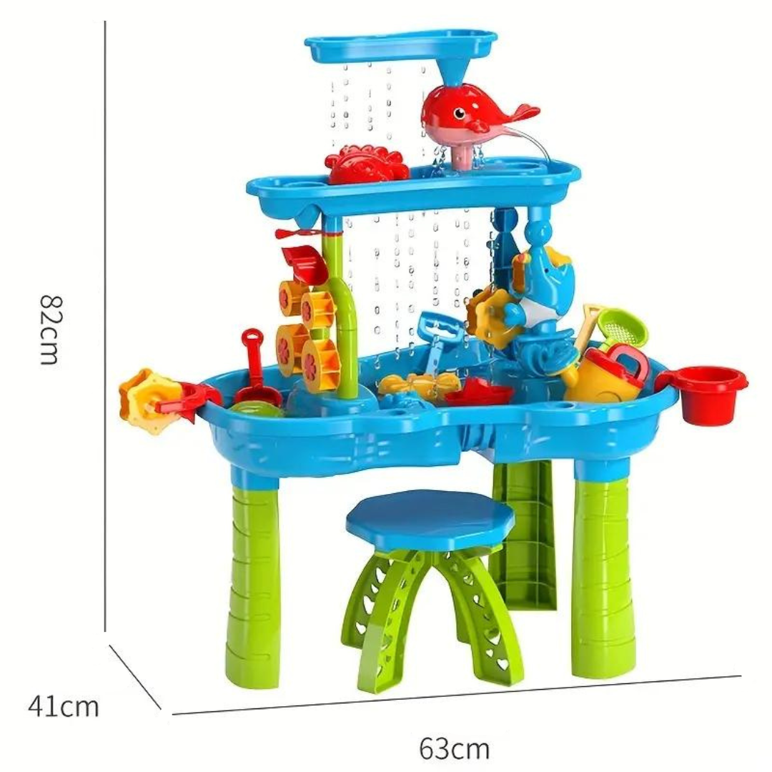 Zand- en Waterspeeltafel Kinderen – 3 Lagen met Accessoires (3+ Jaar) 4