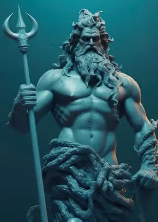 Zeus-Poster schwarz-weiß – Odyssee-Poster als Wanddekoration fürs Wohnzimmer 12