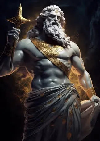 Zeus-Poster schwarz-weiß – Odyssee-Poster als Wanddekoration fürs Wohnzimmer 13