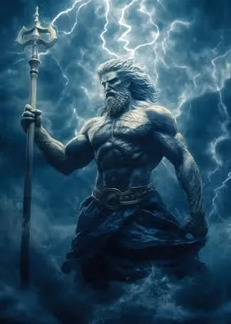 Zeus-Poster schwarz-weiß – Odyssee-Poster als Wanddekoration fürs Wohnzimmer 14