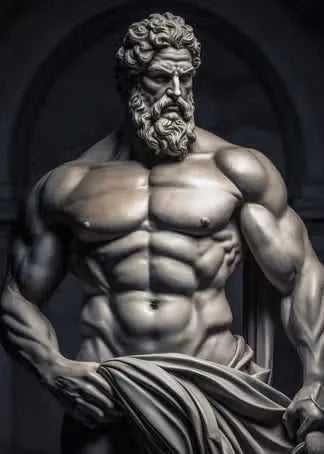 Zeus-Poster schwarz-weiß – Odyssee-Poster als Wanddekoration fürs Wohnzimmer 18